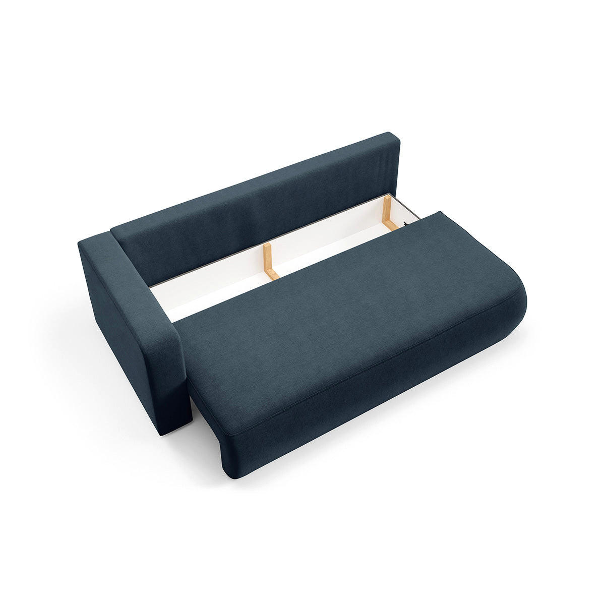 SOFA Antonio 3 Sitzplätze Blau - Blau, Holz (228/82/106cm) - Petits-meubles