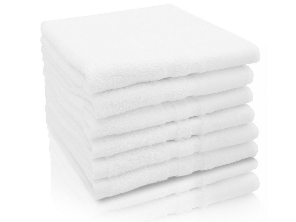 HANDTÜCHER, 6er-Set, 50x70 cm, 100% Baumwolle, Weiß - Weiß, Textil (50/70cm) - Zollner