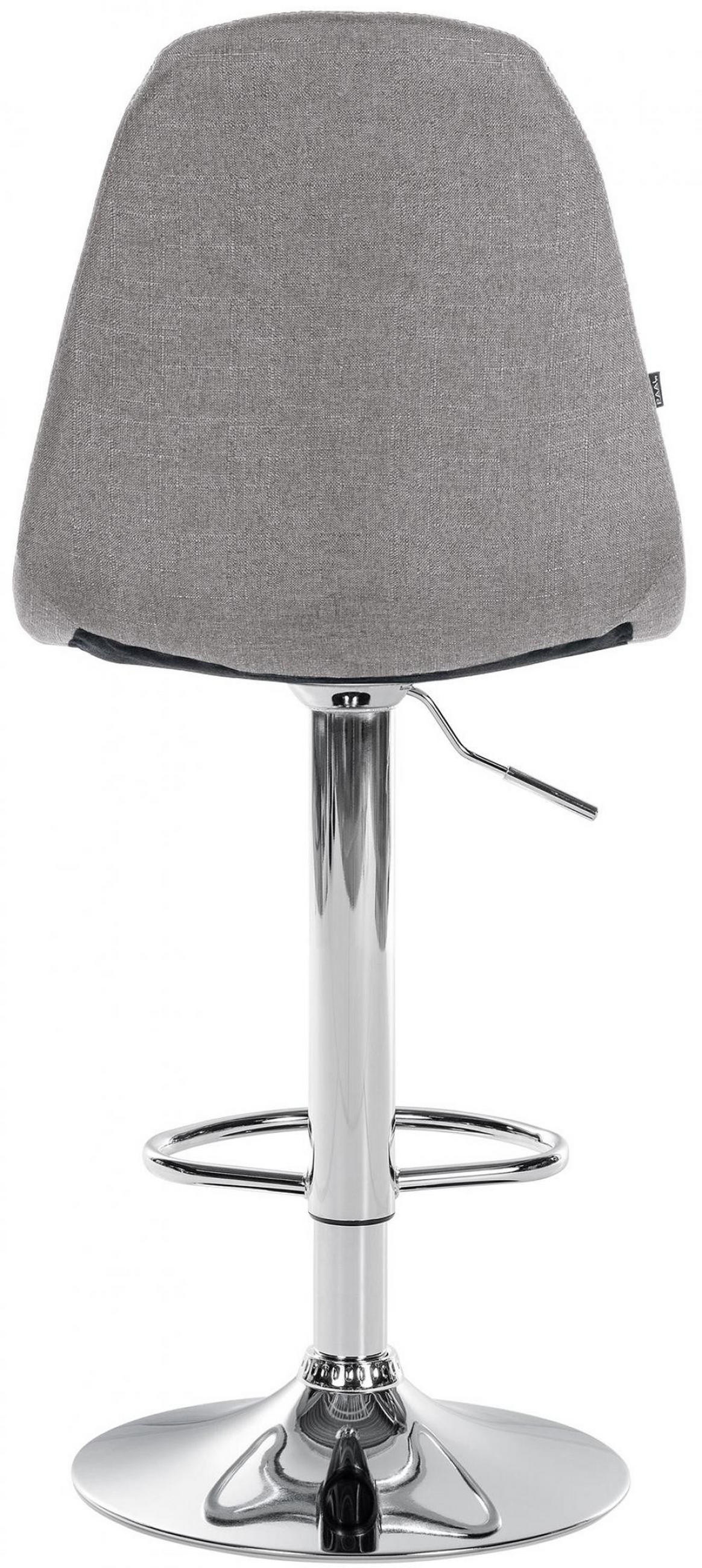 BARHOCKER Metall Grau - Grau, Textil/Metall (47/99/56cm) - CLP