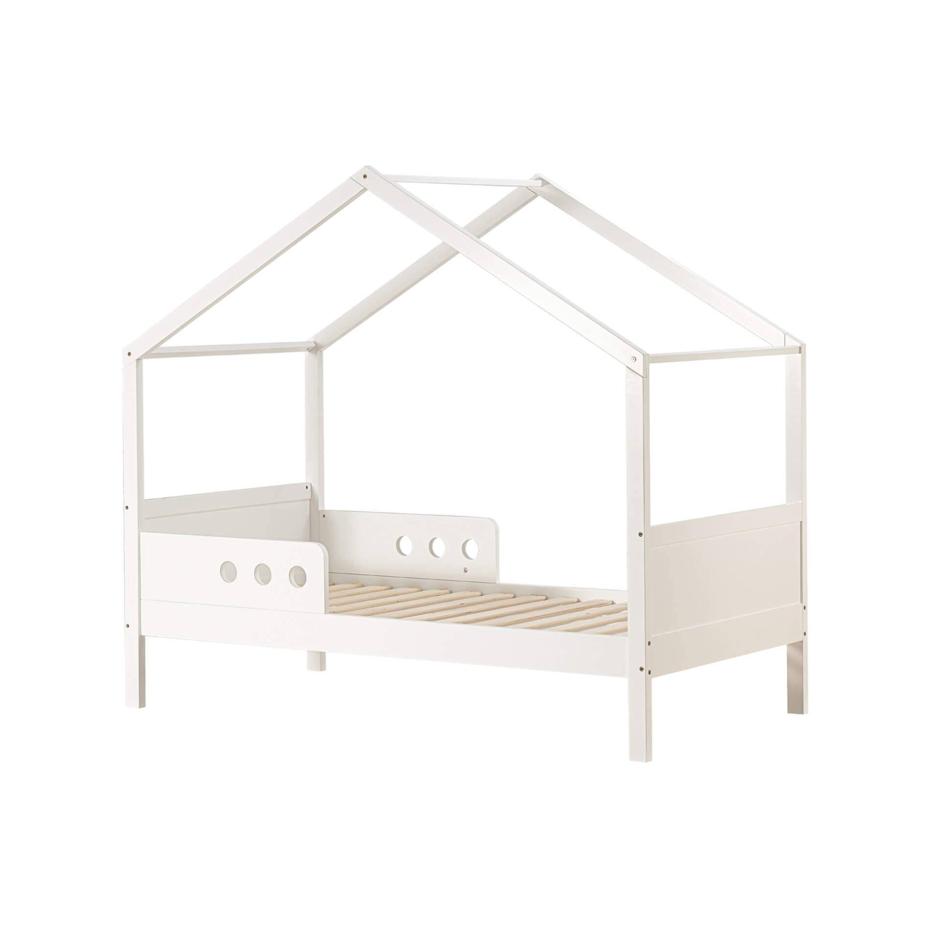 KINDERBETT Weiß 86/170/151 cm - Weiß, Holz (170/151/86cm)