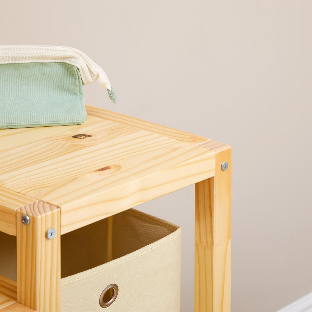 KINDERSCHREIBTISCH NIVIA - Naturfarben, Holz (120/162/50cm) - IDIMEX