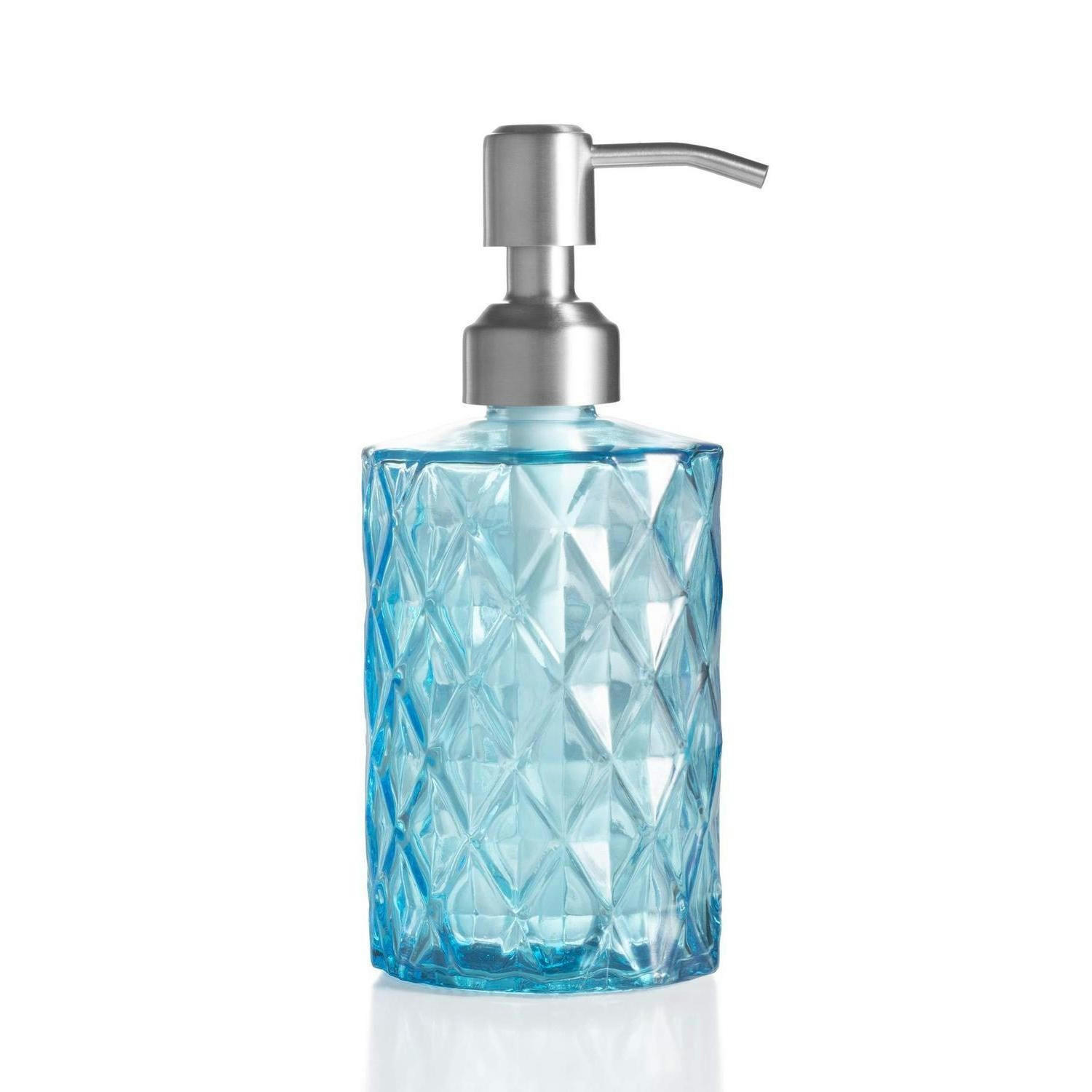 SEIFENSPENDER Glas Blau 340ml - Blau, Glas (7/7/17cm)