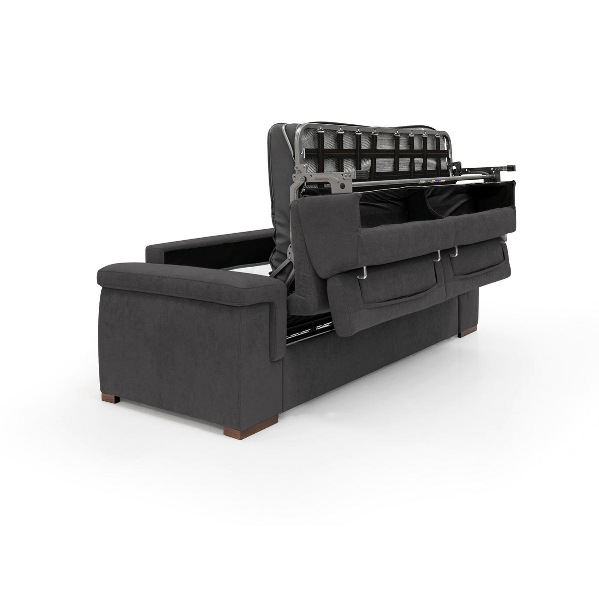 SCHLAFSOFA Giunone - Schwarz, Textil (220/100/95cm) - Divani.store