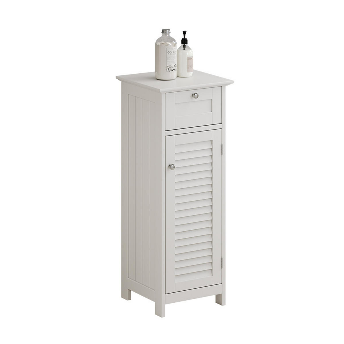 MIDISCHRANK Riad Weiß 32 x 87 cm mit Tür und Schublade - Weiß, Holzwerkstoff (32/87/30cm) - Vicco