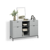 KOMMODE Aterno Grau 120 x 81.2 cm mit 2 Schubladen und 2 Türen - Grau, Holzwerkstoff (120/81.2/40cm) - Livinity®