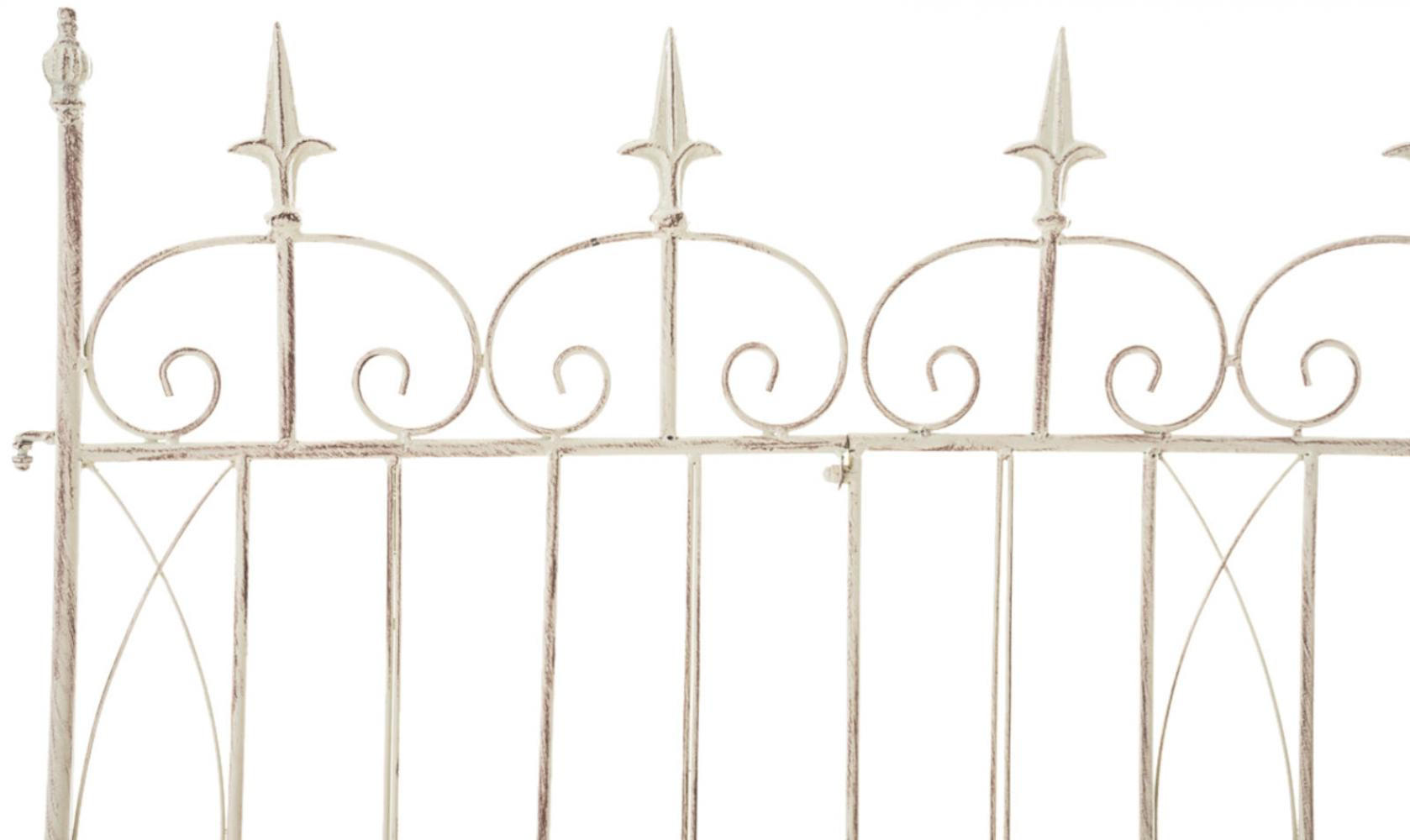 GARTENZAUN 4er Set Metall Antik-Creme - Creme, Metall (124/116cm) - CLP