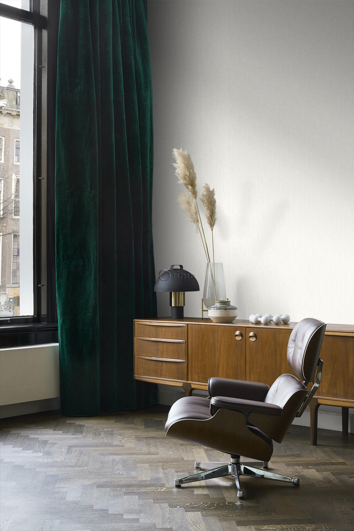 TAPETE feine Streifen 53 cm x 10.05 m - Weiß, Papier (53/1000cm) - Origin Wallcoverings