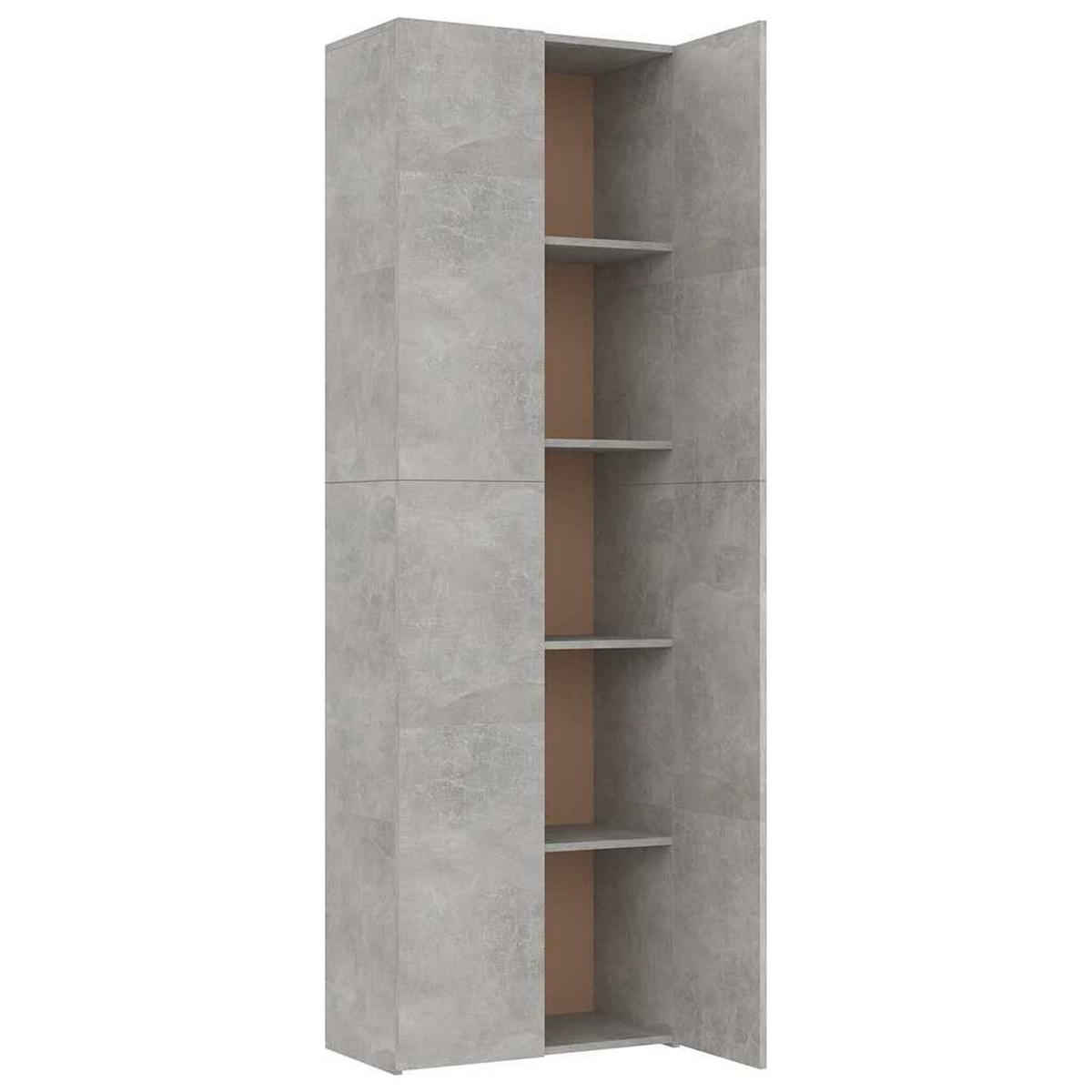 BÜROSCHRANK Betongrau 60/32/190 Cm Holzwerkstoff - Grau, Holzwerkstoff (32/190/60cm) - vidaXL