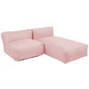 GARTENSOFA mit 2 Sitzplätzen, Puderrosa - Pink, Textil (85/65/160cm) - Oviala