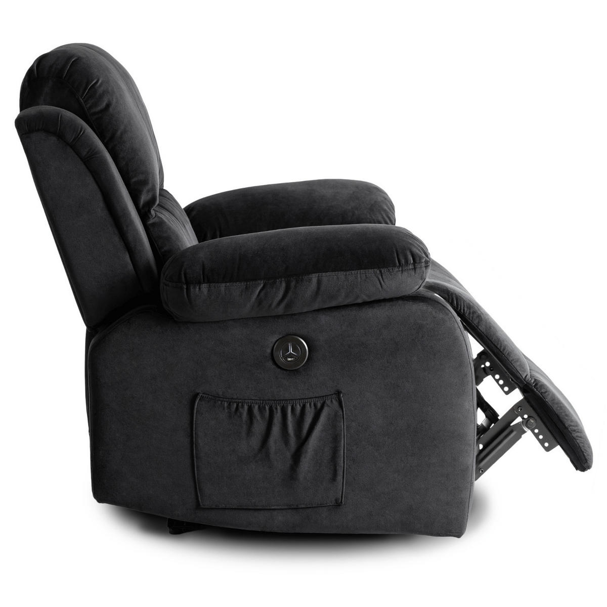 RELAXSESSEL ARON fürs Wohnzimmer Schwarz - Schwarz, Holz/Textil (53/101/88cm) - makarowski meble