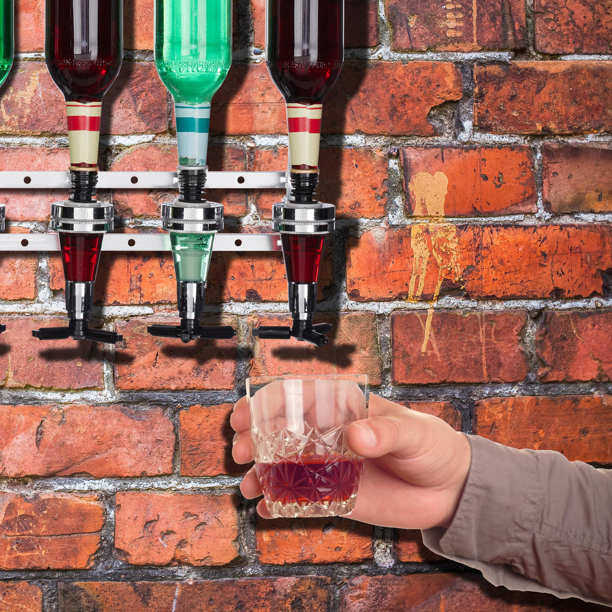 BARBUTLER - Silberfarben, Kunststoff/Metall (73/36/11cm) - Relaxdays