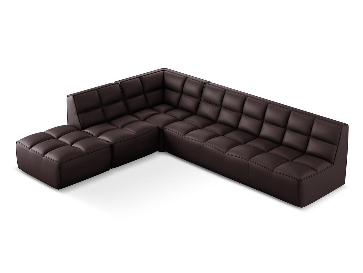 ECKSOFA Beidseitig Kunstleder Violett - Blau/Pflaume, Leder/Kunststoff (308/258cm) - Makamii