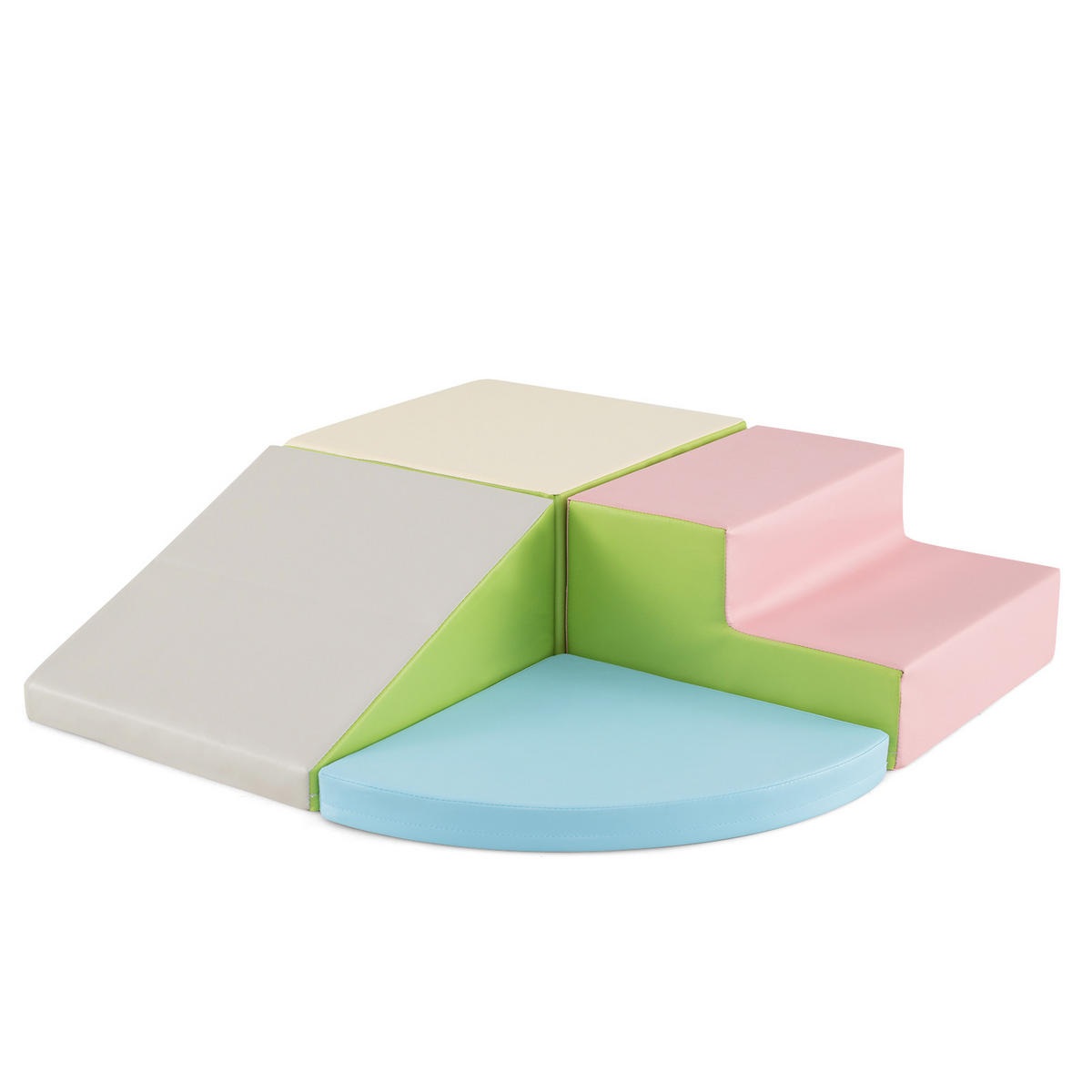 SOFTBAUSTEINE Grün (4-teilig) - Grün, Leder (46/25/46cm) - COSTWAY