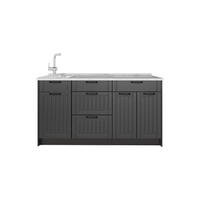 KUCHYNSKÝ BLOK Fame-Line, Tmavo-sivá/antracitová, 150 cm, AP Marble - antracitová/tmavosivá, kompozitné drevo (150/82/60cm) - Vicco