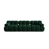MODULARES-SOFA Bellis aus Samt flaschengrün 3 Sitzplätze - Grün, Textil (94/63/282cm) - Micadoni