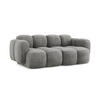 2-SITZER SOFA Chenille Stoff Grau - Dunkelgrau/Schwarz, Holzwerkstoff/Kunststoff (210/72/115cm) - Makamii
