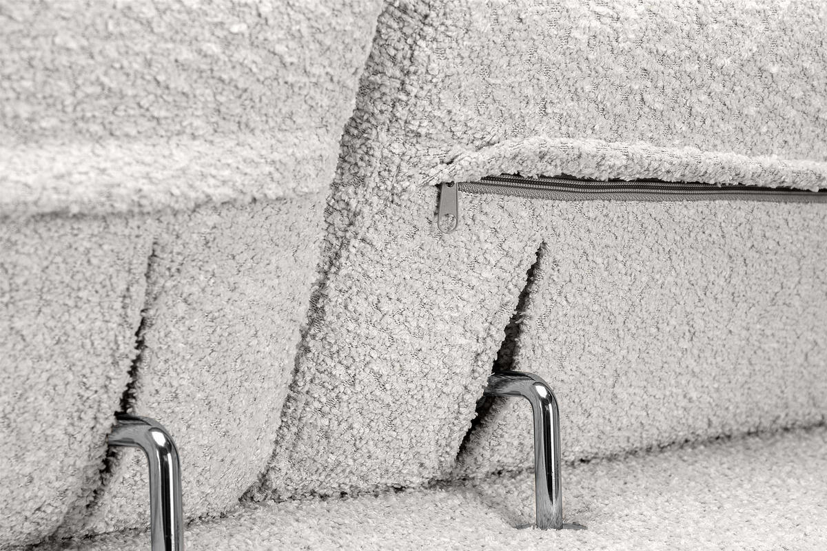 SCHLAFECKSOFA RATLO links 4/5-Sitzer mit Bettkasten, Braun - Graubraun/Silberfarben, Textil (270/190cm) - KONSIMO®