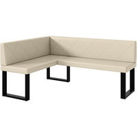 ECKBANK ERIC_U - Creme, Leder (128/168cm) - Meblini
