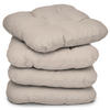 STUHLKISSEN Lisa 40/40/8 cm Taupe 4tlg - Taupe, Textil (40/40cm) - Beautissu 