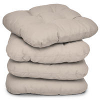 STUHLKISSEN Lisa 40/40/8 cm Taupe 4tlg - Taupe, Textil (40/40cm) - Beautissu 