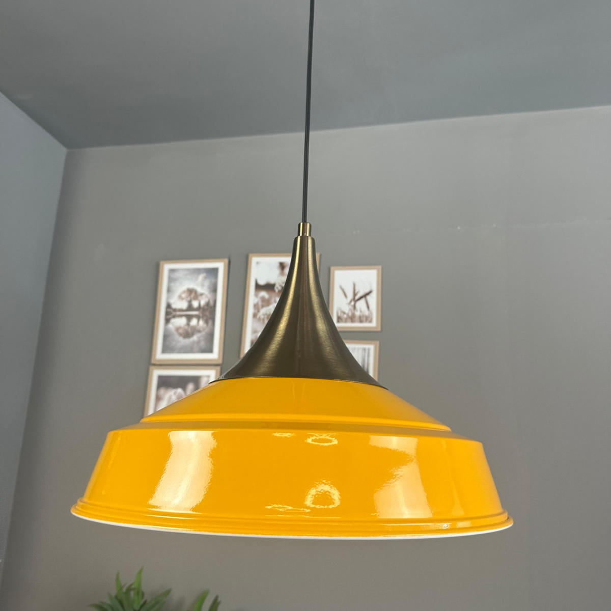 PENDELLEUCHTE BrassVion - Gelb, Metall (15/40/27cm) - Bamyum