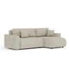 ECKSOFA MIT SCHLAFFUNKTION Bodega Beige Grau Chenille - Beige/Schwarz, Holz/Holzwerkstoff (235/138cm) - Maison de Reve