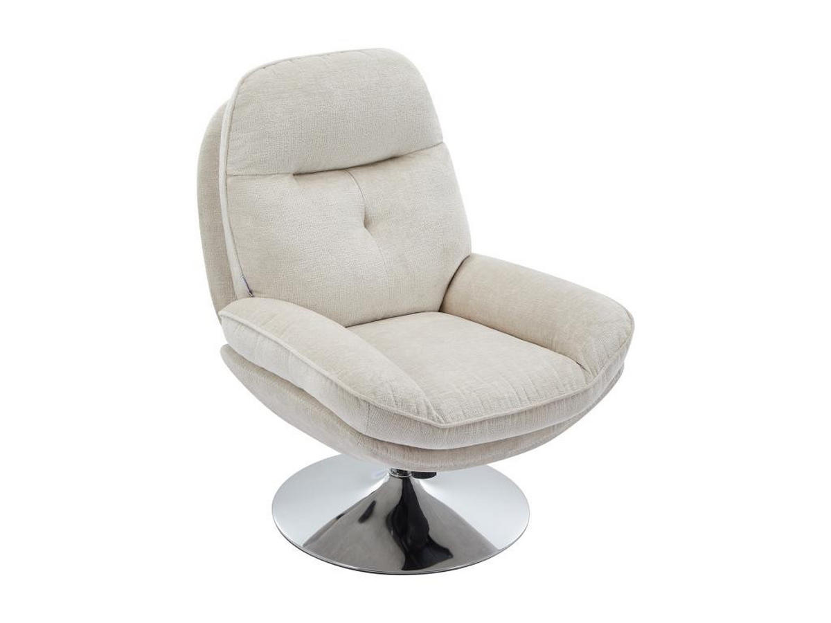DREHSESSEL - Strukturstoff - Beige - ILMACA - Beige, Textil (90/99/78cm) - Vente-Unique