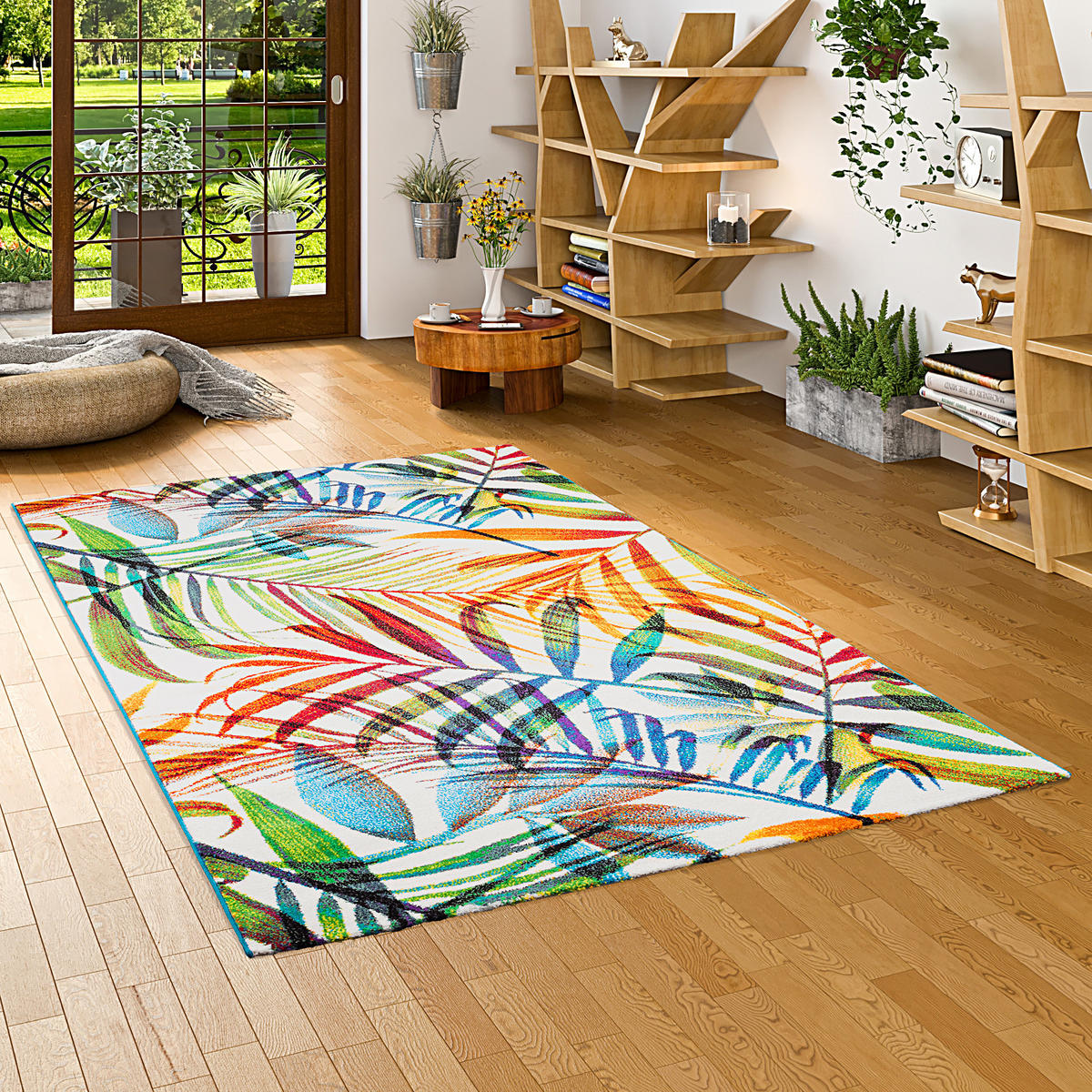 DESIGNER TEPPICH FARO TROPICAL BUNTE ZWEIGE - Multicolor, Textil (200/290cm) - Pergamon