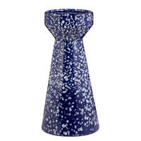 KERZENHALTER Speckle für Stumpenkerzen - Blau, Keramik (13/25/13cm) - BUTLERS