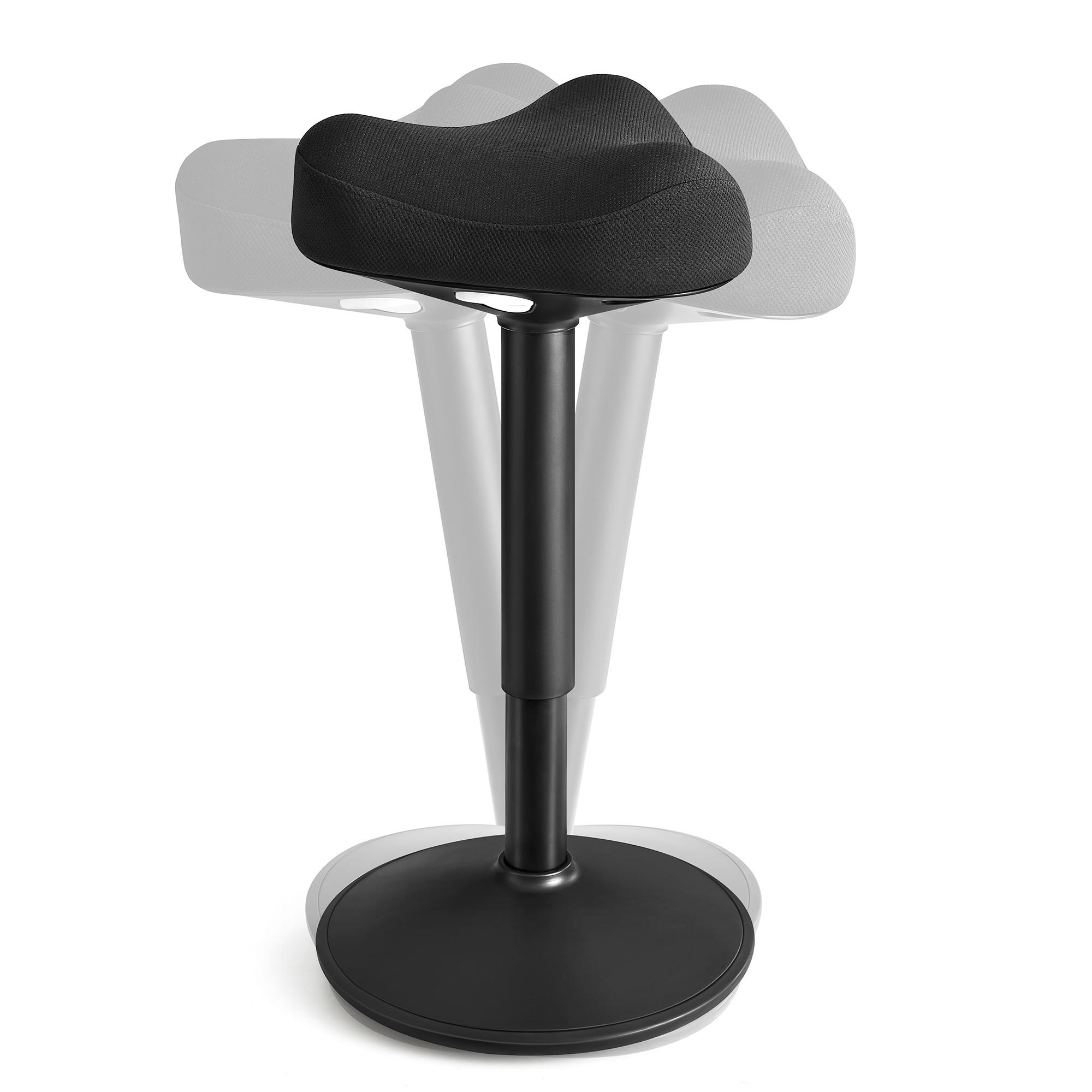 ARBEITSHOCKER Labor - Schwarz, Kunststoff (34/84/34cm) - SONGMICS