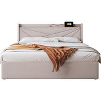 STAURAUMBETT 140/200 cm DE-00273, in Beige, Bettkasten - Beige, Metall (140/200cm) - ComfortXL