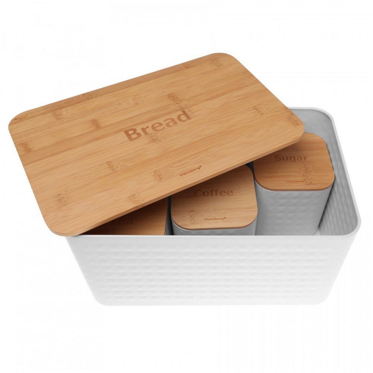 BROTKASTEN Weiß 35/18.5/23 cm KB7483 - Weiß, Holz (18.5/23/35cm) - Klausberg 