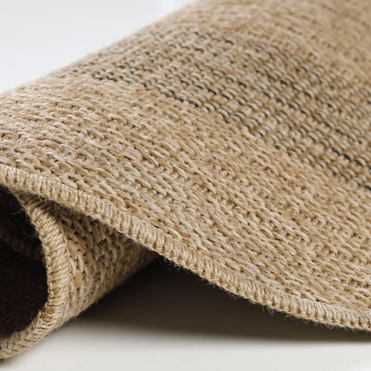 OUTDOORTEPPICH KAUNS, im Vintage-Stil, Schwarz, Ø 80 cm - Beige, Textil (80/80cm) - KADIMA DESIGN