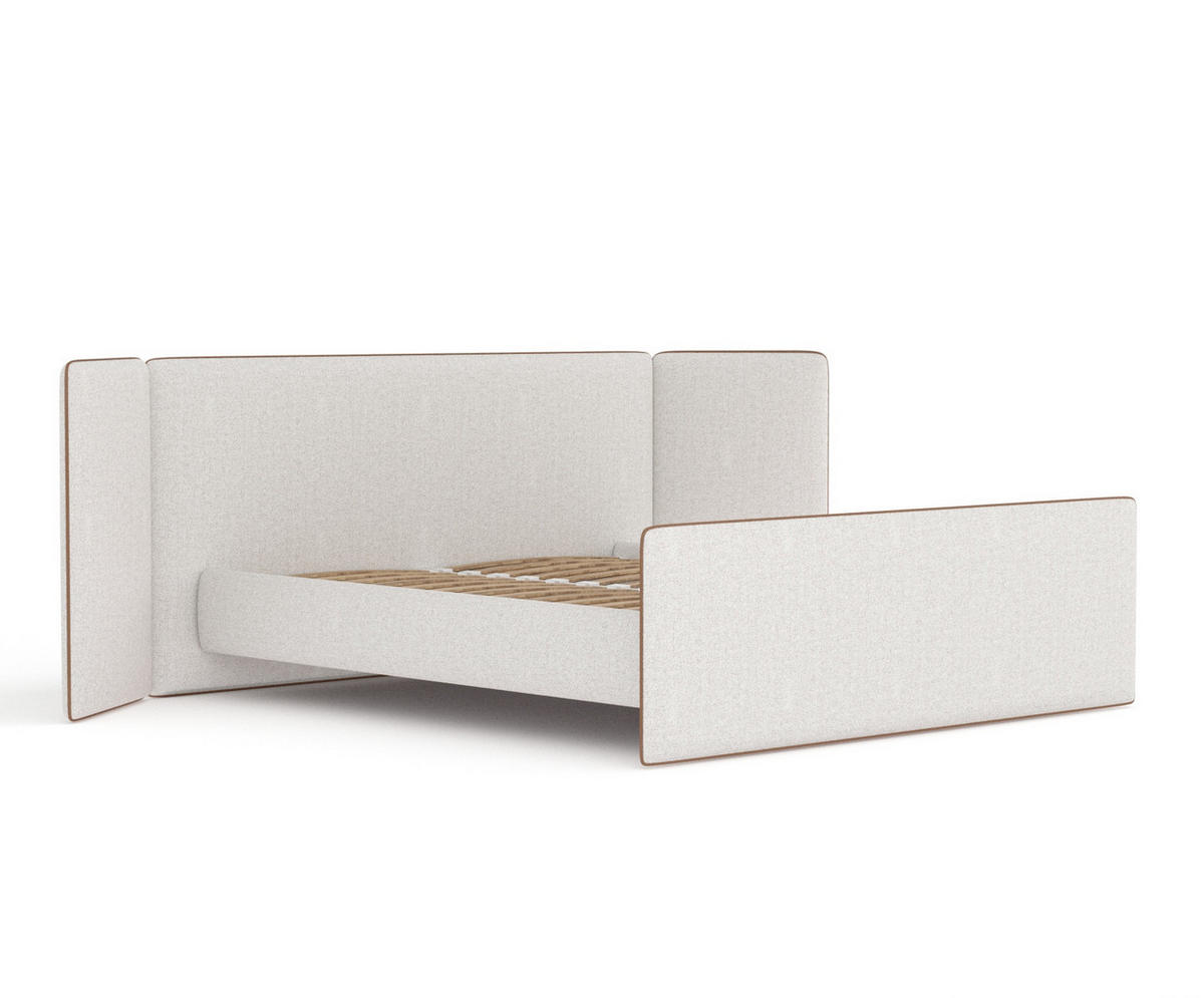 POLSTERBETT Tokyo Hellbeige 160/200 cm - Beige/Naturfarben, Holz/Holzwerkstoff (160/200cm) - Maison de Reve