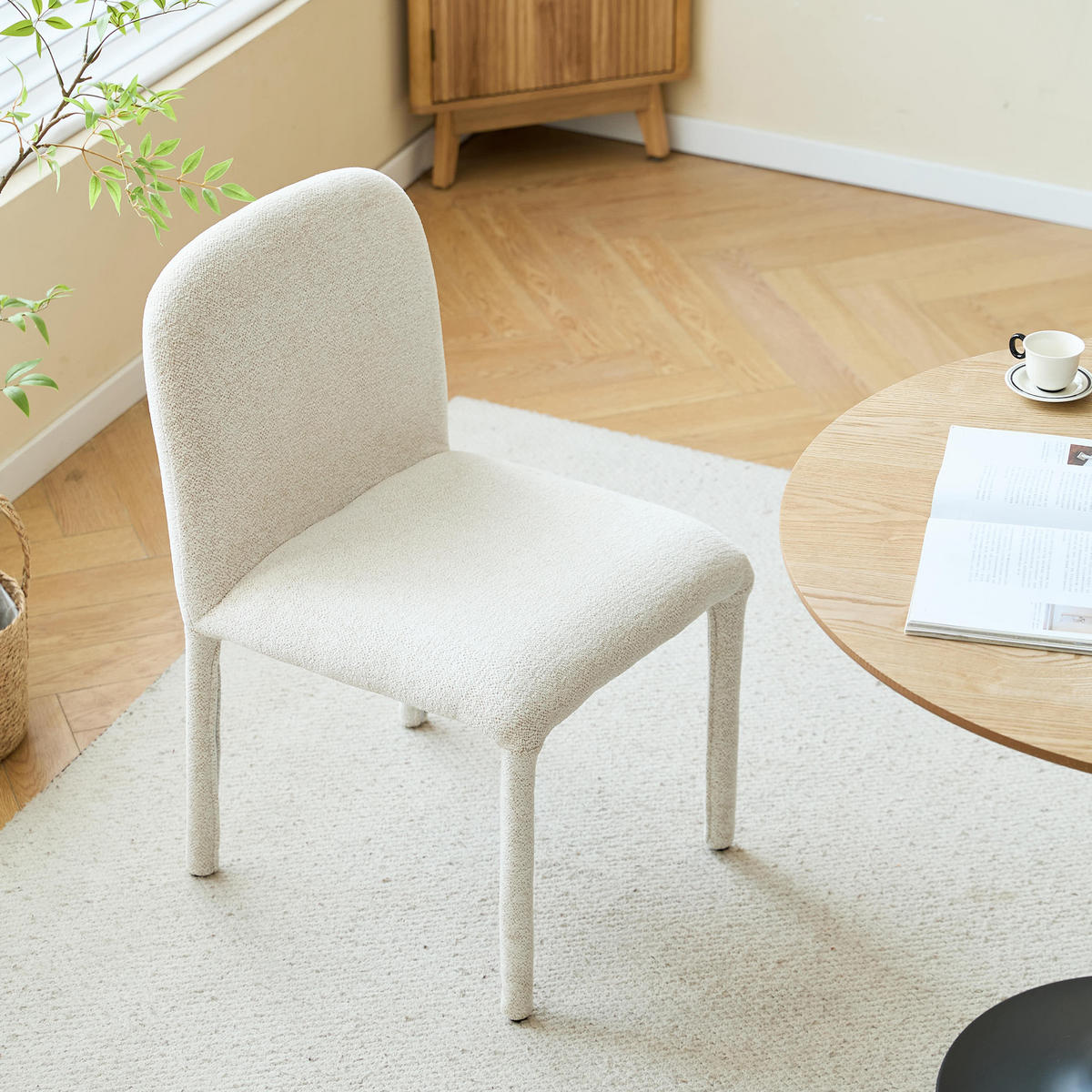 STUHL 2er-Set Stoff Beige - Beige, Textil (49/52/48cm) - Nordlys