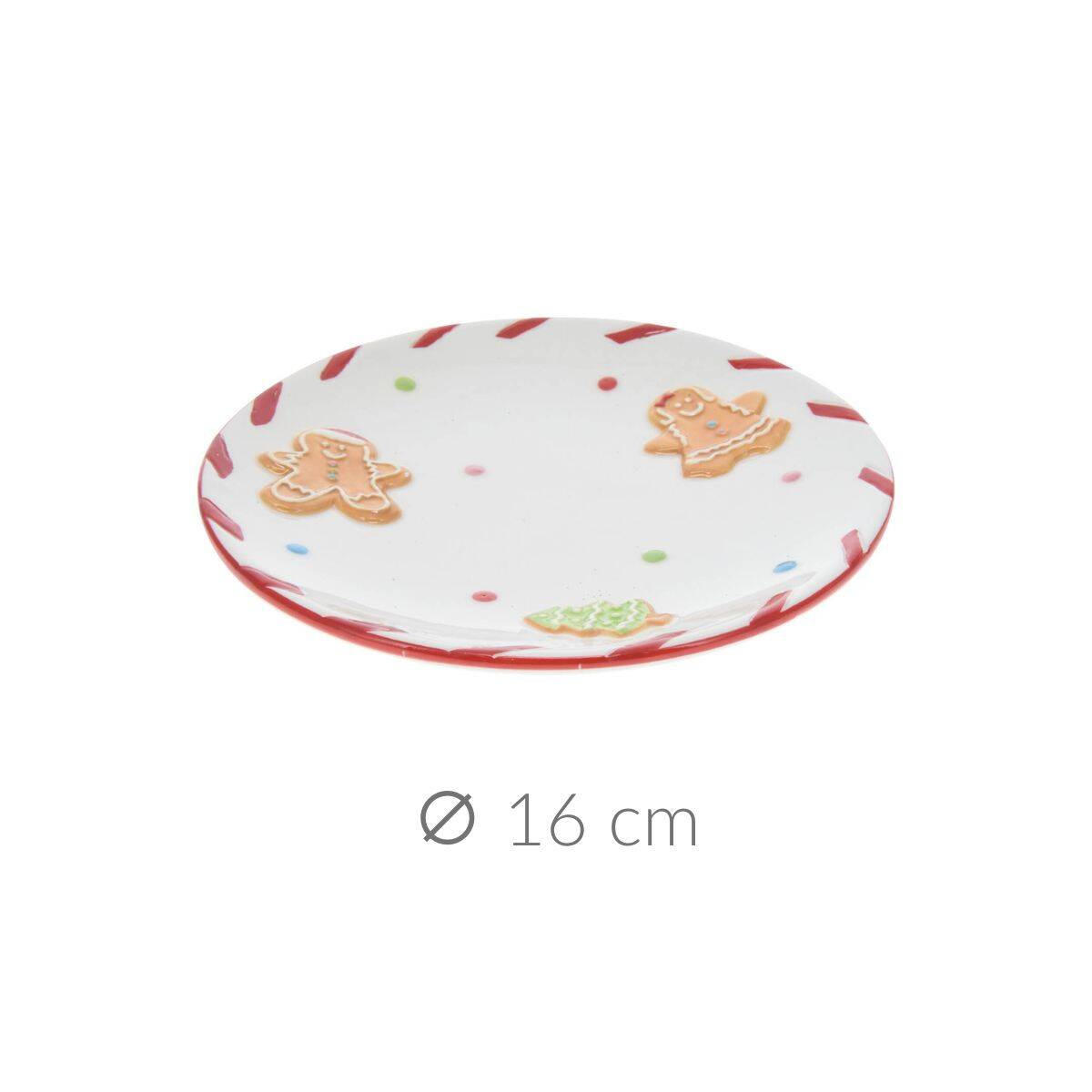 WEIHNACHTSTELLER Gingerbread 16 cm - Weiß, Keramik (16.5/2.1/16.5cm) - Home Styling Collection