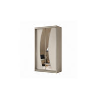 SCHWEBETÜRENSCHRANK Vex 120 cm mit Spiegel, 2-türig, kaschmir - Kaschmir, Kunststoff (120/216/61cm) - Margaret Hadas24