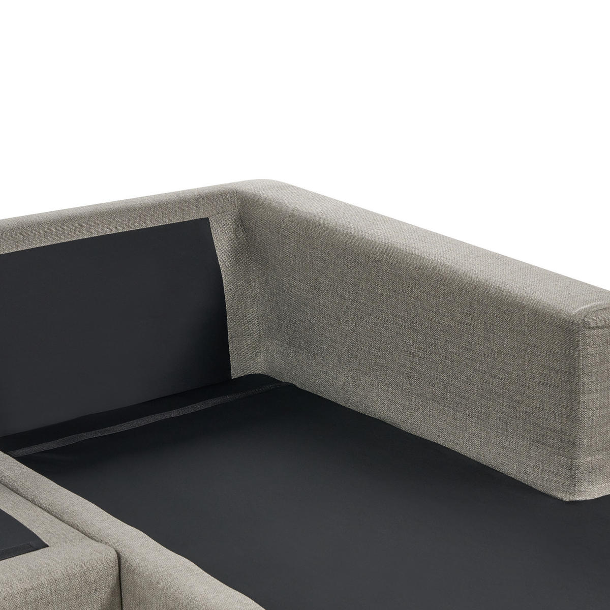 5-SITZER WOHNLANDSCHAFT U-förmig taupe Lilviken - Beige/Schwarz, Textil (359/57/194cm) - Beliani