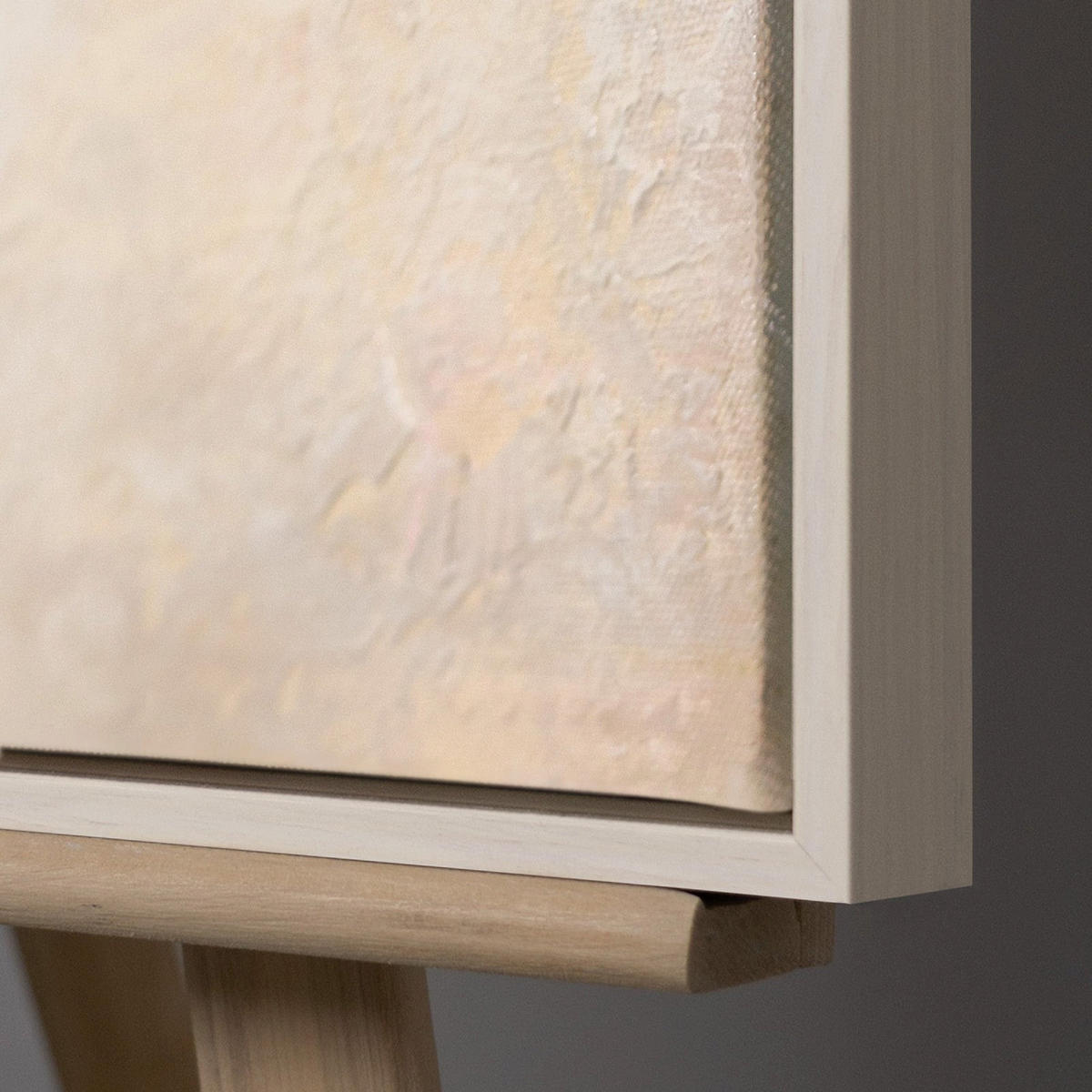 GEMÄLDE Zarte Vögel Schattenfugenrahmen Beige 70x50 cm - Beige, Holz (70/50cm) - YS-art gallery