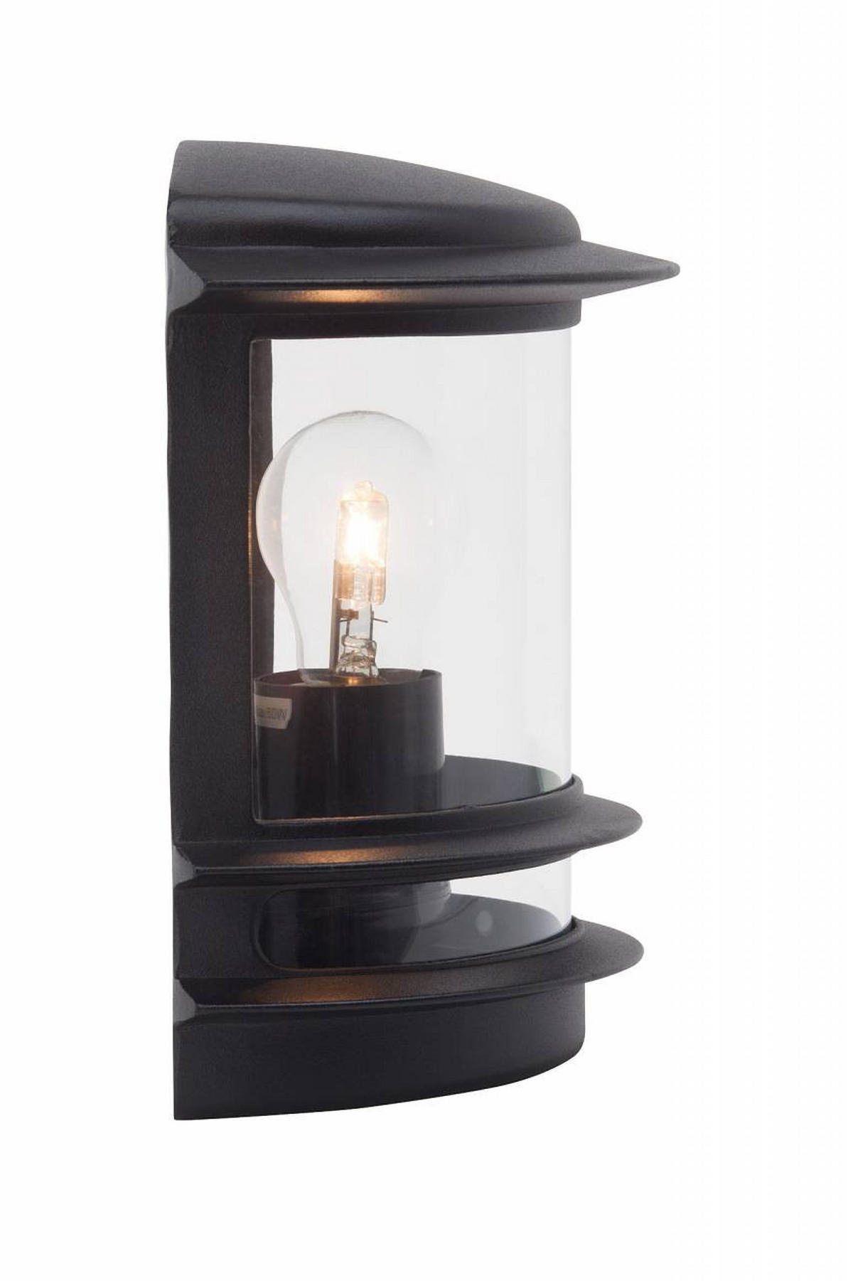 AUSSENWANDLEUCHTE Hollywood 47880/06 - Schwarz, Metall (23.5/24/13cm) - Brilliant