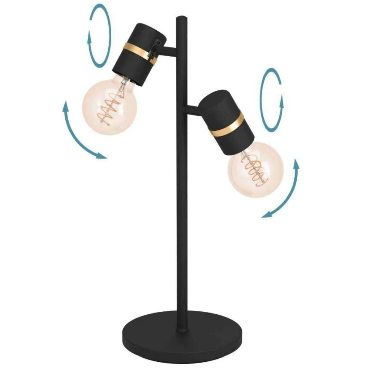 KLASSISCH / RUSTIKALE TISCHLAMPE LURONE - Messingfarben/Schwarz, Metall (5/5/50cm) - Eglo