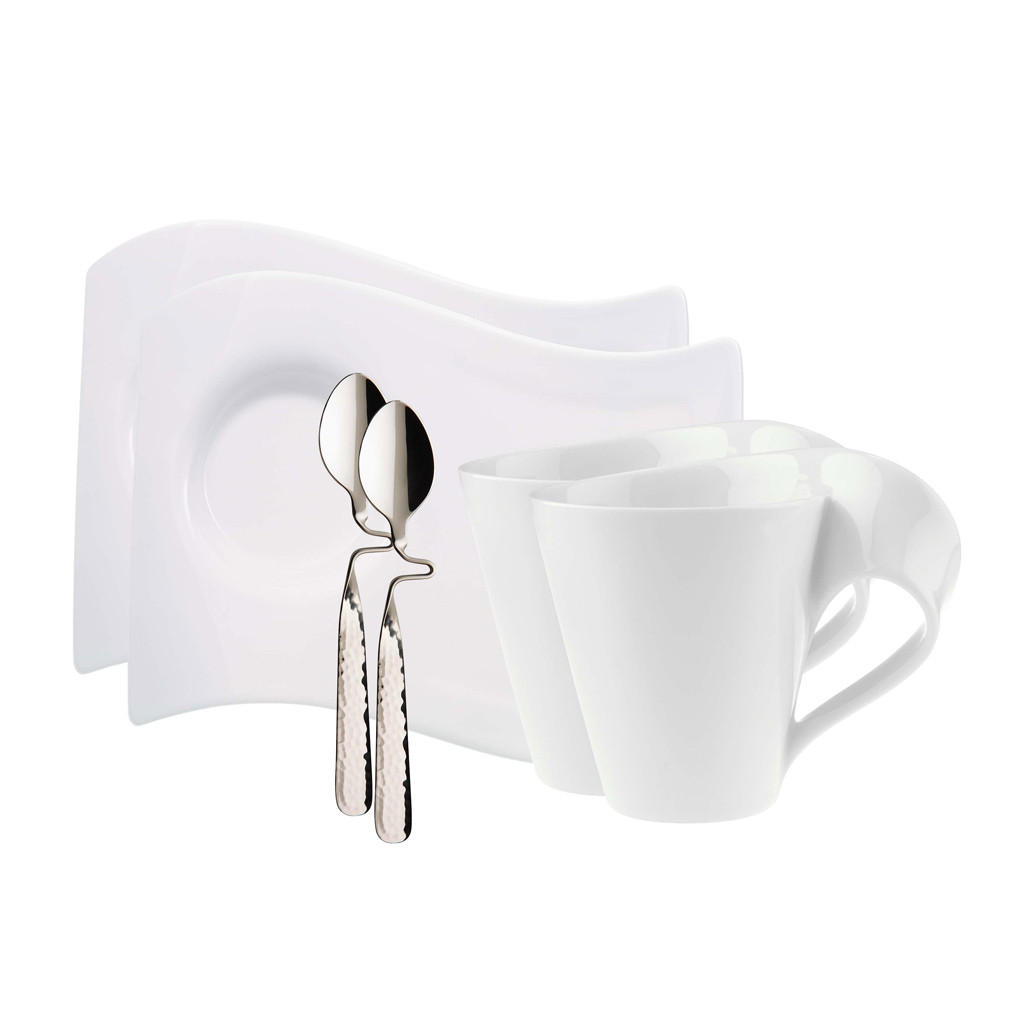BECHER-SET NewWave weiß 6er Set - Weiß, Keramik/Kunststoff (0.24L) - Villeroy & Boch