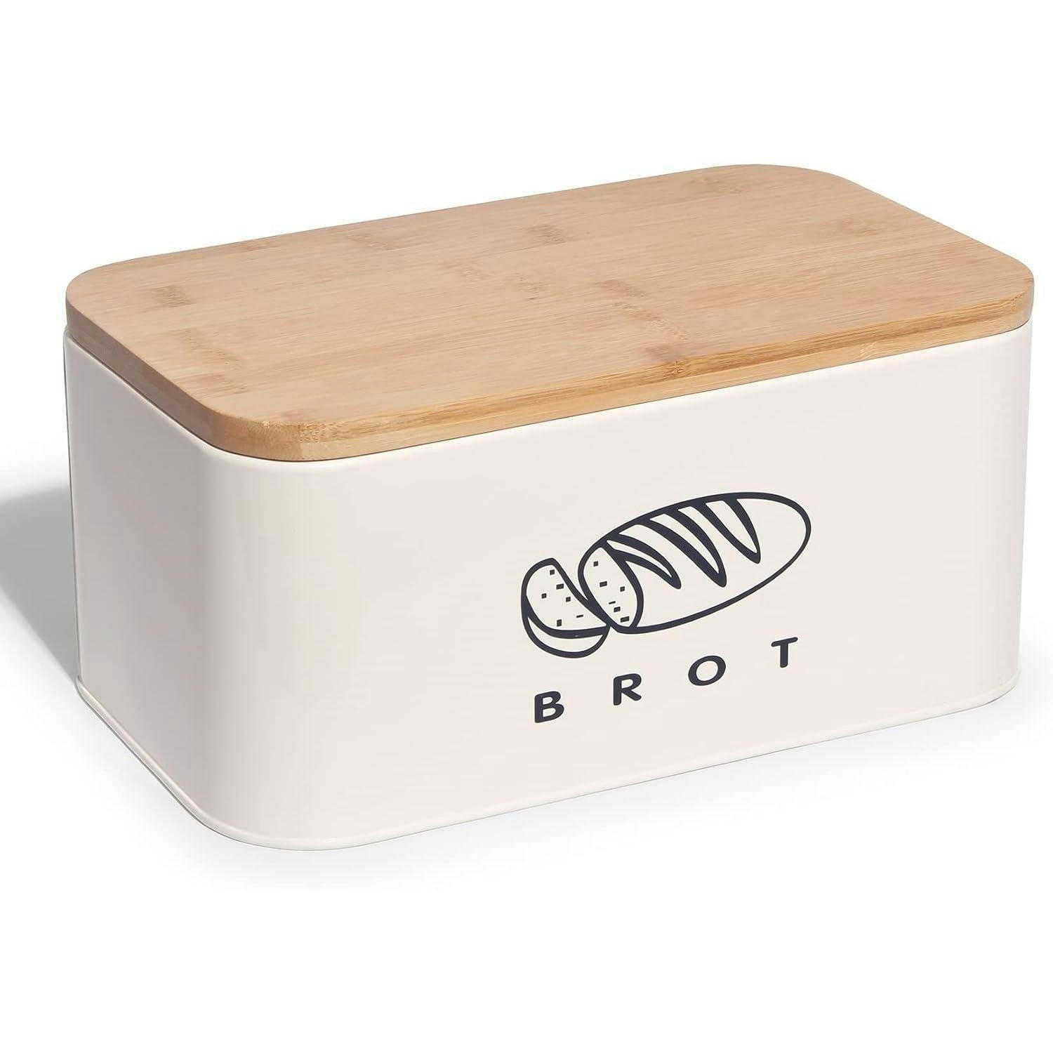 BROTKASTEN mit Deckel 30 cm Beige - Multicolor, Metall (18/14/30cm)