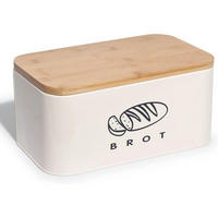 BROTKASTEN mit Deckel 30 cm Beige - Multicolor, Metall (18/14/30cm)