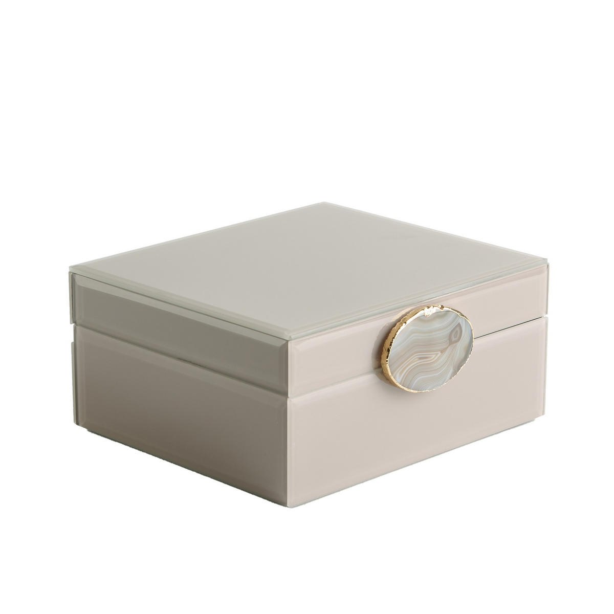 SCHMUCKKÄSTCHEN Dian - Beige, Glas (17/8/15cm) - home&you