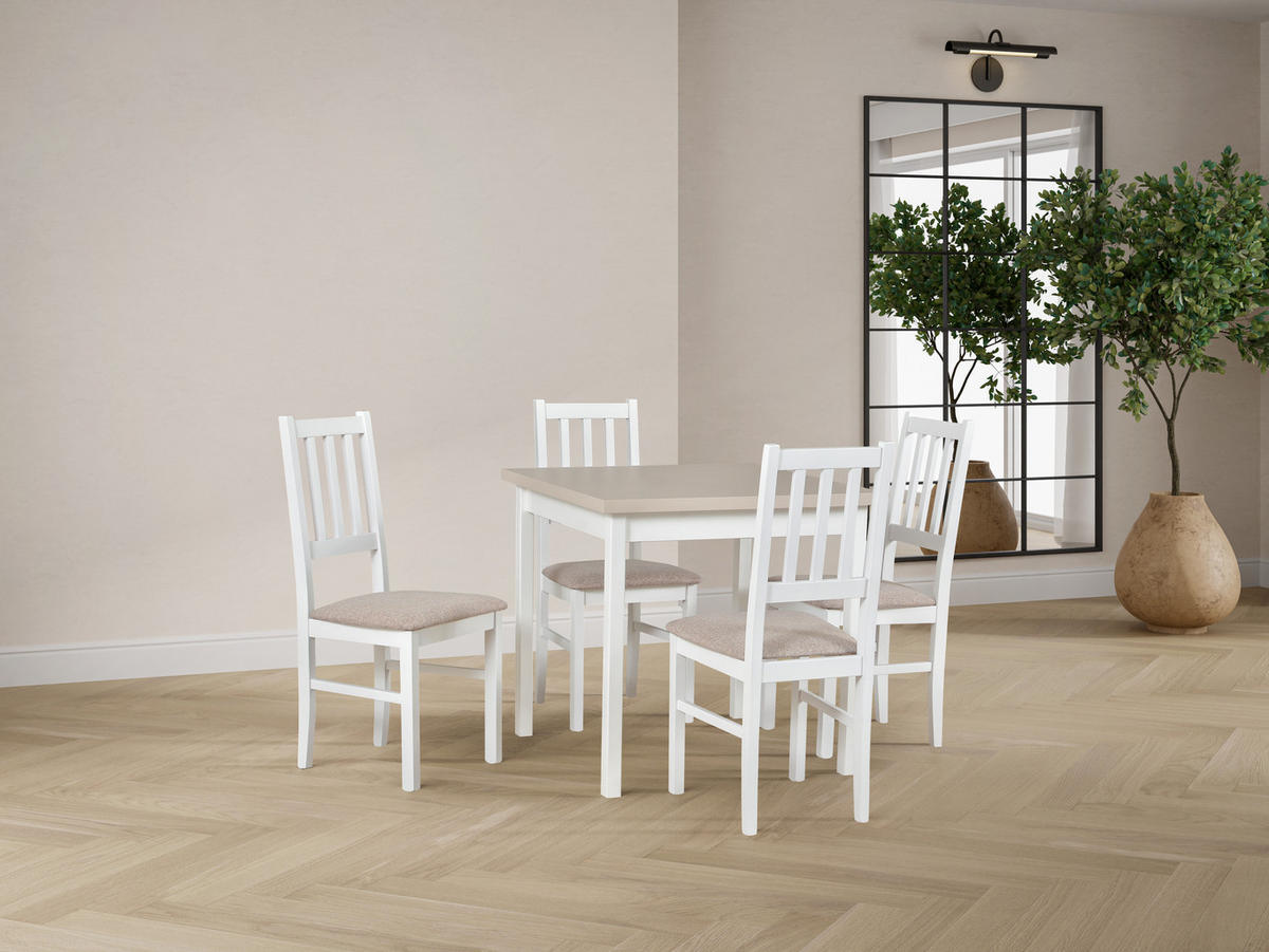 ESSTISCH Max 9, 80/80 cm, artisan - Schwarz/Eiche Artisan, Holz (80/80/78cm) - Leaf Design