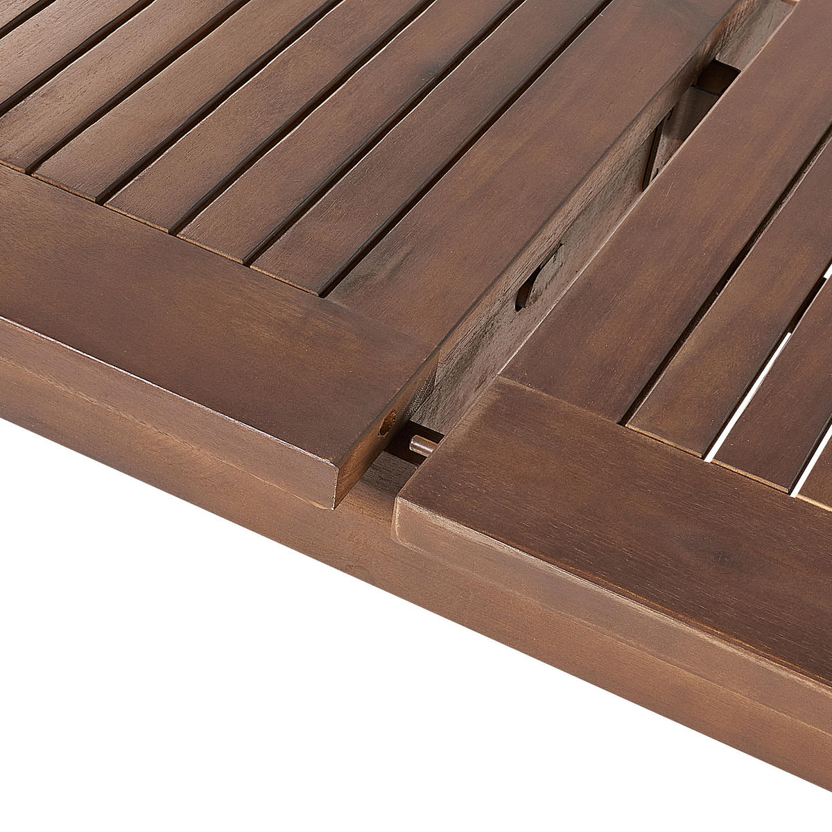 GARTENTISCH Akazienholz dunkelbraun 180-240/100 cm ausziehbar Cesana - Dunkelbraun, Holz (180/100/75cm) - Beliani