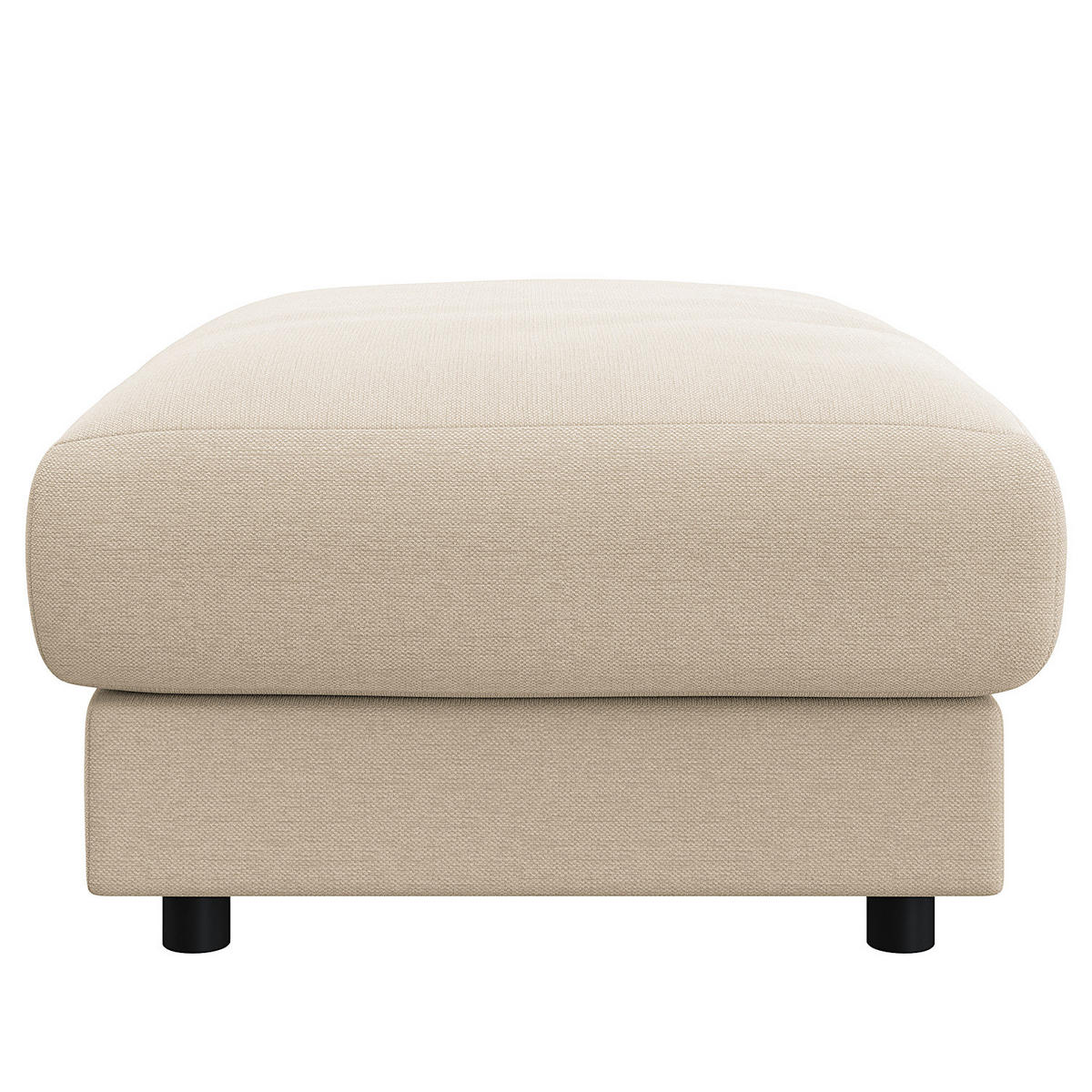 POLSTERHOCKER - Beige/Schwarz, Holz/Kunststoff (107/77/41cm) - home24