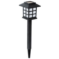 LED SOLARLEUCHTE Schwarz Laterne - Schwarz, Kunststoff (8.5/8.5/38cm)