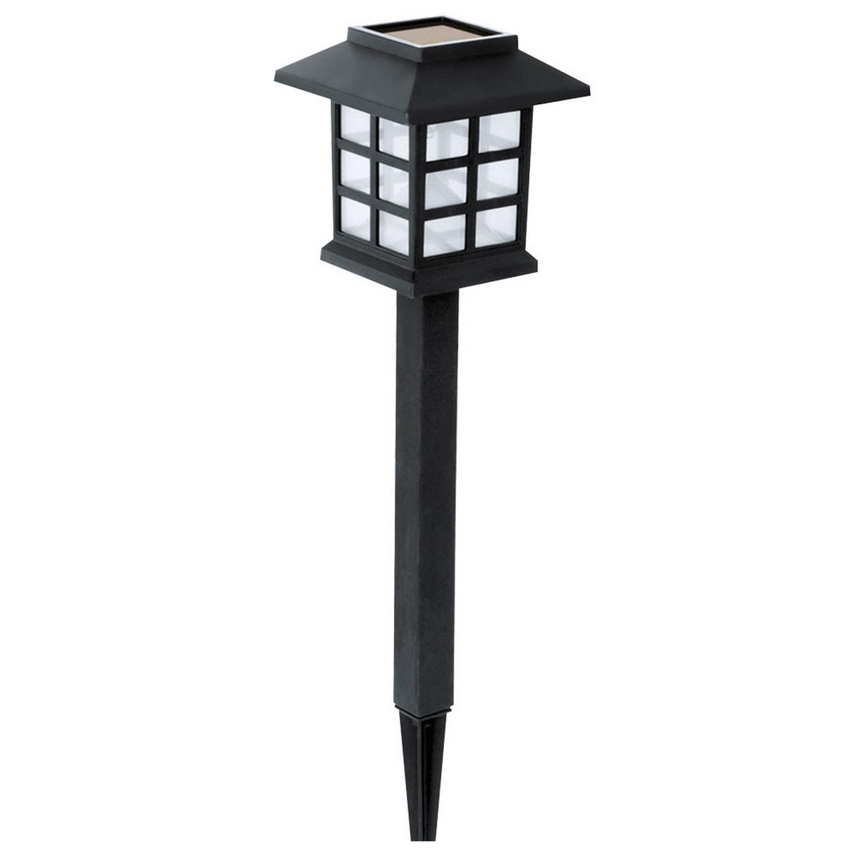 LED SOLARLEUCHTE Schwarz Laterne - Schwarz, Kunststoff (8.5/8.5/38cm)